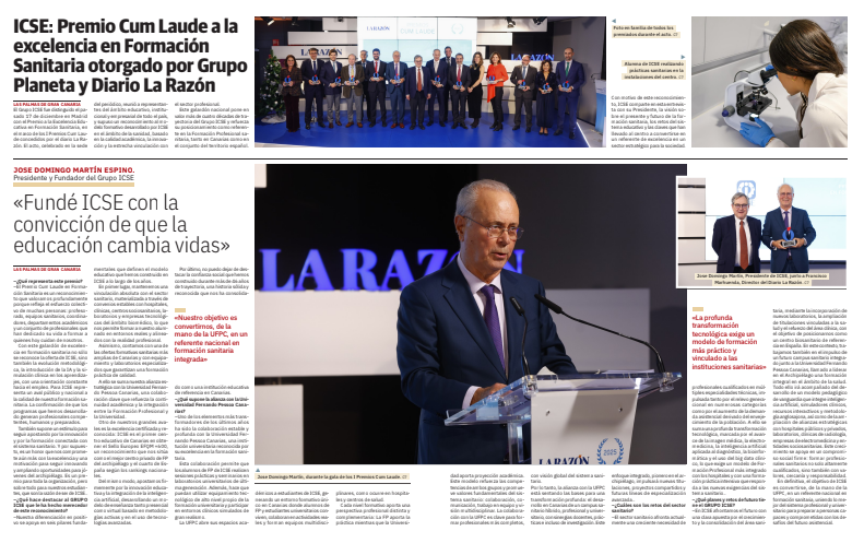 Acto de entrega del premio Cum Laude a la excelencia en Formación Sanitaria